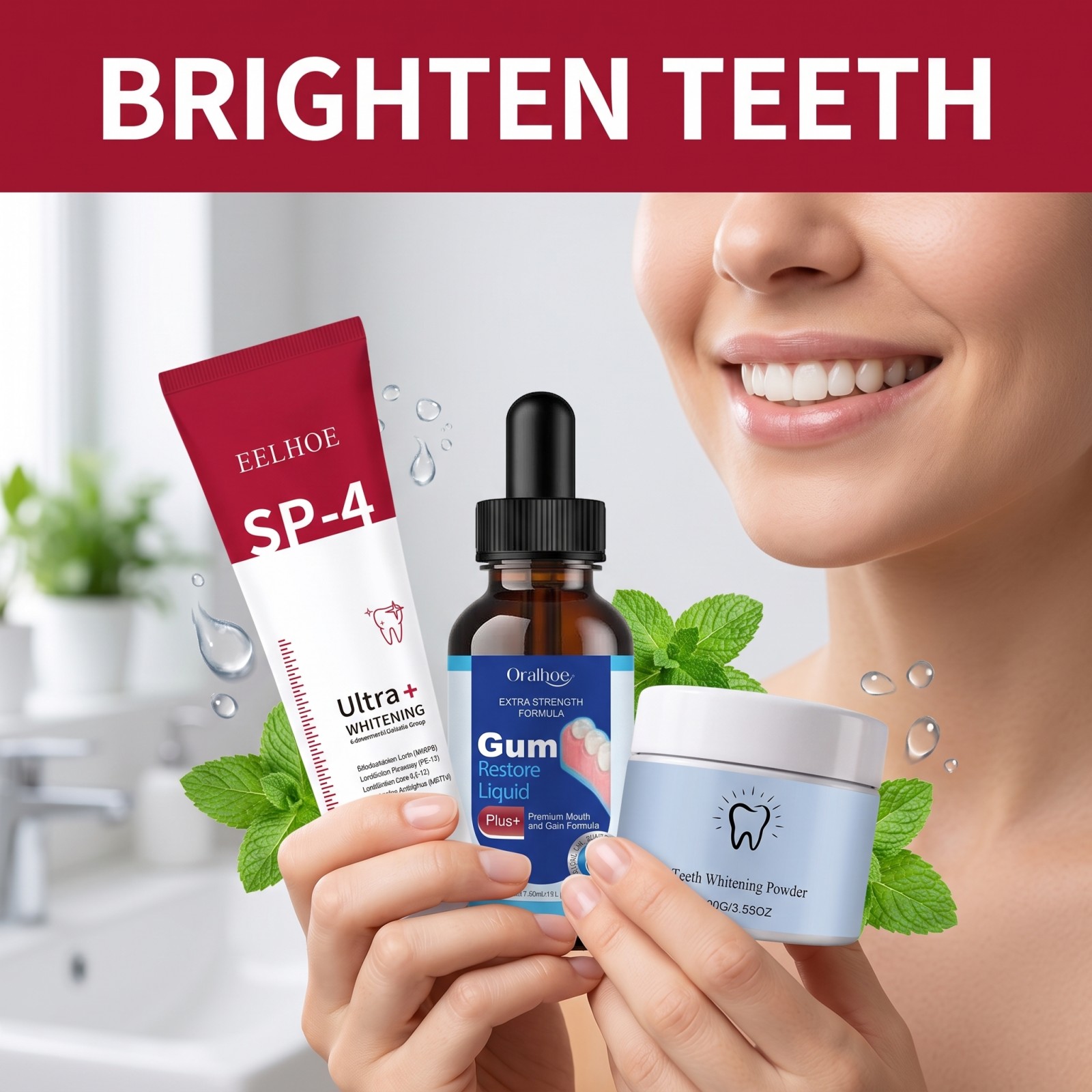 Oral Care Combo Set Whitening  - đánh giá và giá Whitening Mouthwash
