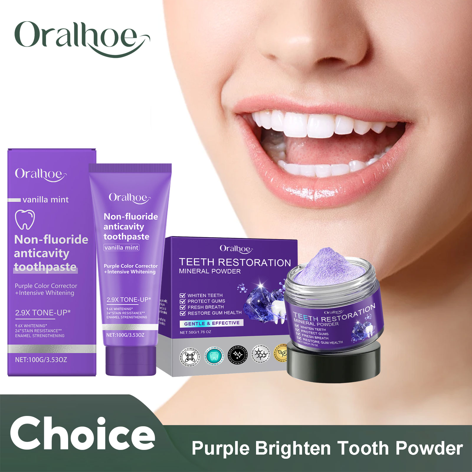 Teeth Restoration Mineral Powd - đánh giá và giá Teeth Whitening Zimba