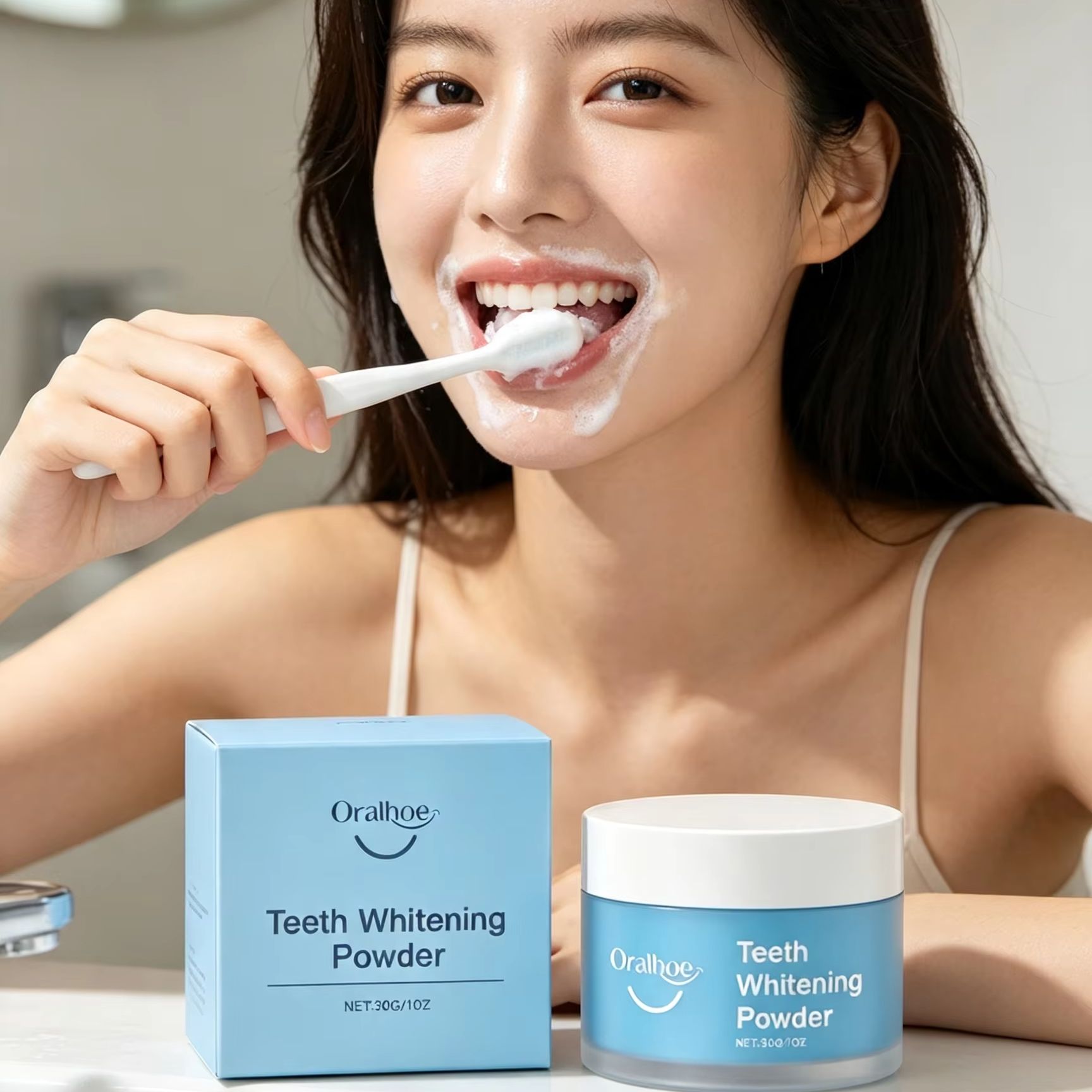 Oralhoe Tooth Powder for Brush - đánh giá và giá Teeth Whitening Remedies