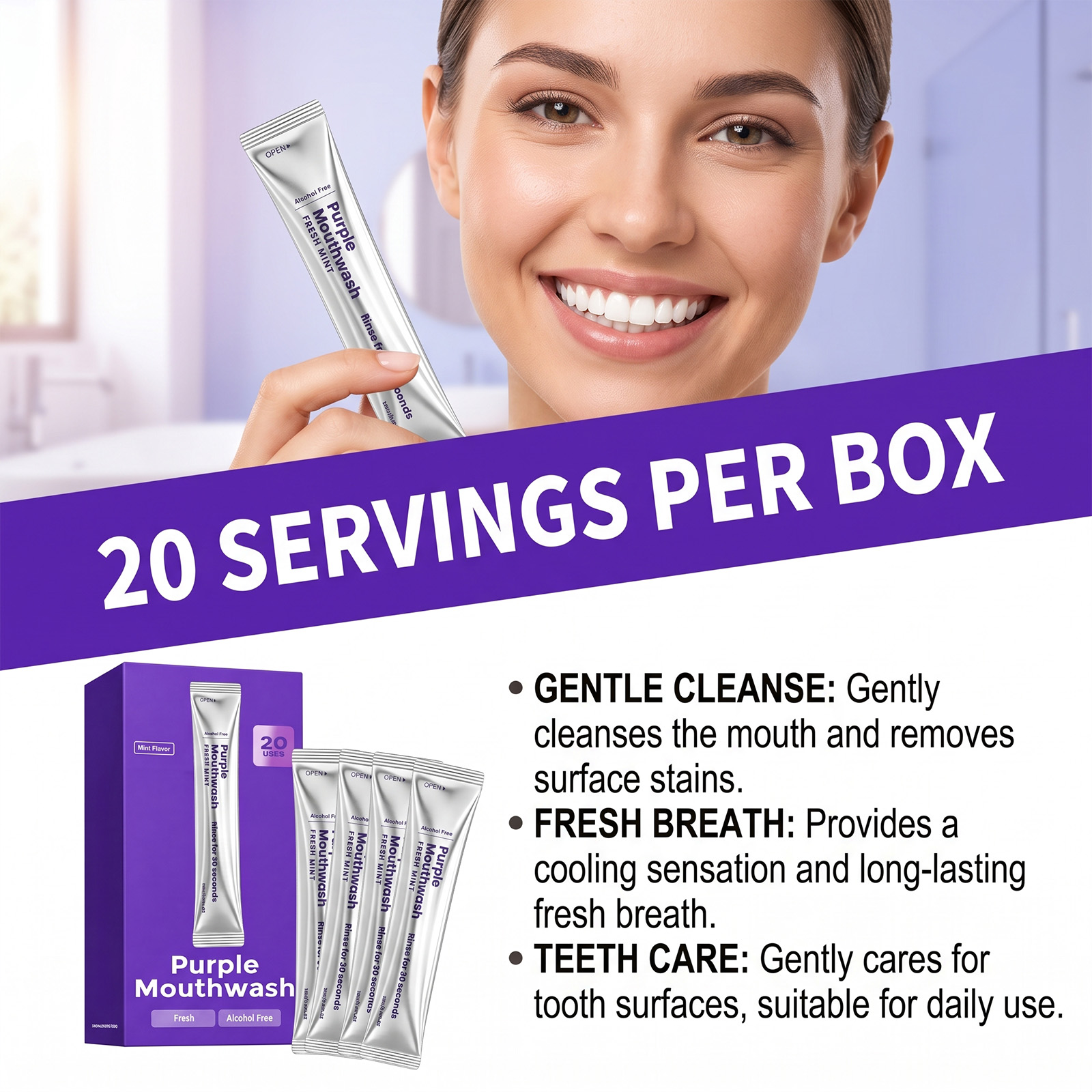 20 Pack Instant Whitening Mout - đánh giá và giá Whitening Mouthwash