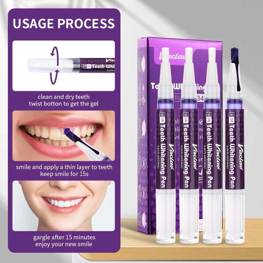 Vaclav V34 Purple teeth whiten - đánh giá và giá Teeth Whitening Remedies